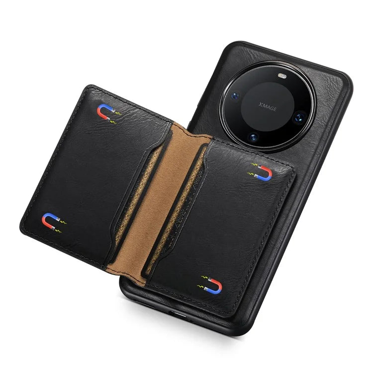 DENIOR For Huawei Mate 60 Pro / Pro+ Magnetic Case Detachable Card Bag Phone Cover