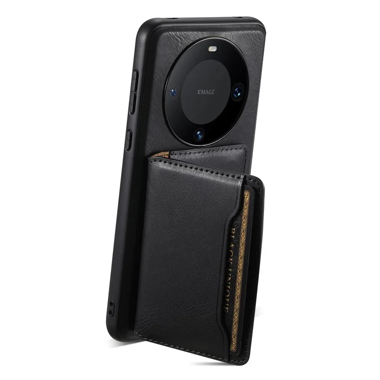 DENIOR For Huawei Mate 60 Pro / Pro+ Magnetic Case Detachable Card Bag Phone Cover