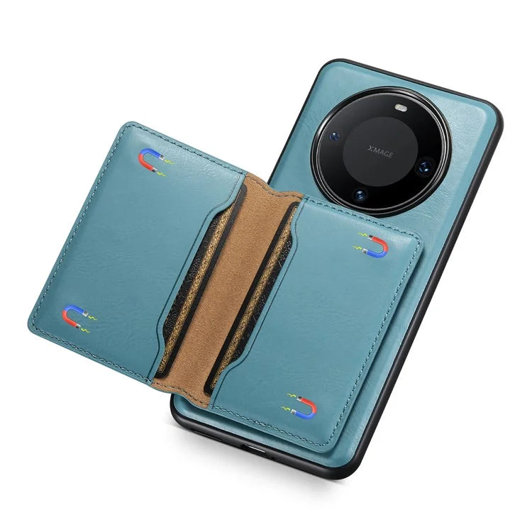 DENIOR For Huawei Mate 60 Pro / Pro+ Magnetic Case Detachable Card Bag Phone Cover