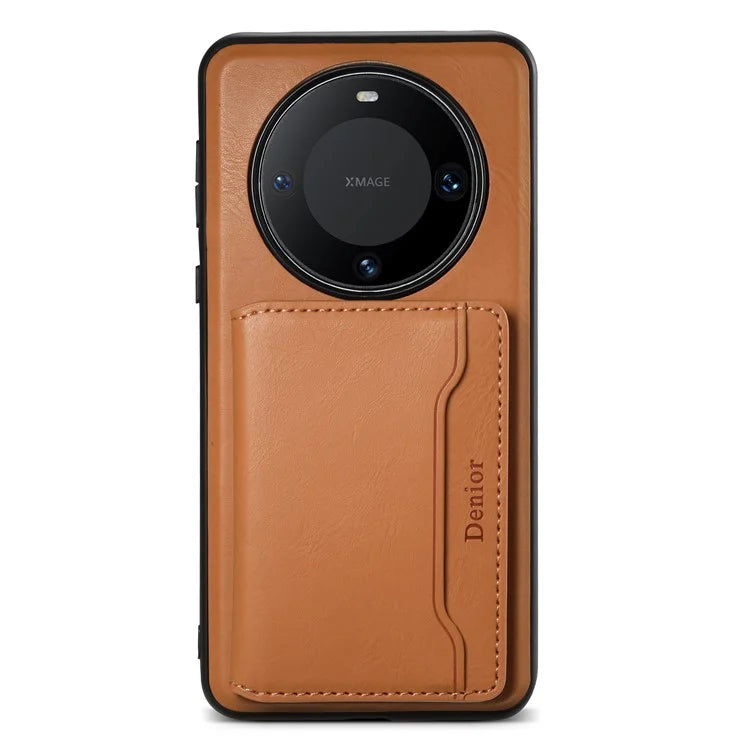 DENIOR For Huawei Mate 60 Pro / Pro+ Magnetic Case Detachable Card Bag Phone Cover