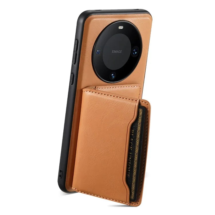 DENIOR For Huawei Mate 60 Pro / Pro+ Magnetic Case Detachable Card Bag Phone Cover