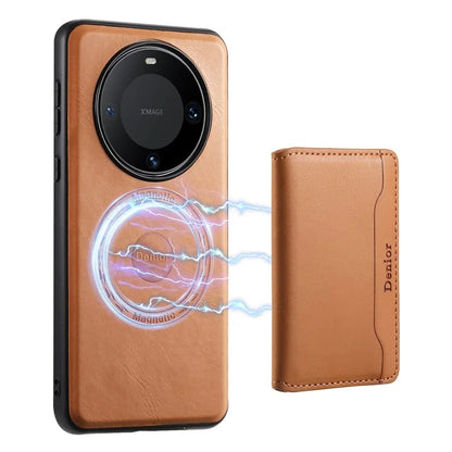 DENIOR For Huawei Mate 60 Pro / Pro+ Magnetic Case Detachable Card Bag Phone Cover
