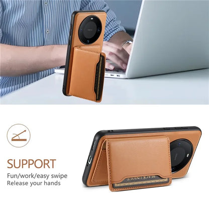 DENIOR For Huawei Mate 60 Pro / Pro+ Magnetic Case Detachable Card Bag Phone Cover