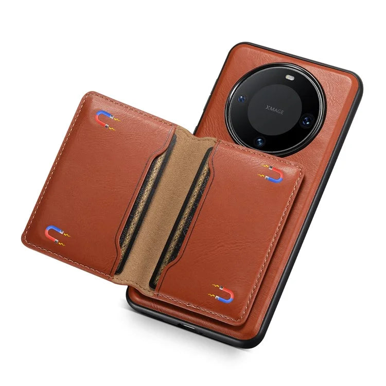 DENIOR For Huawei Mate 60 Pro / Pro+ Magnetic Case Detachable Card Bag Phone Cover