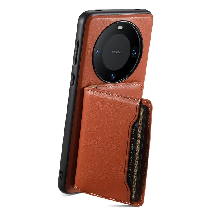 DENIOR For Huawei Mate 60 Pro / Pro+ Magnetic Case Detachable Card Bag Phone Cover