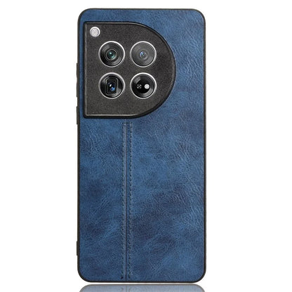 For OnePlus 12 5G Phone Cover Cowhide Texture Stitching Line Anti-fall Back Case