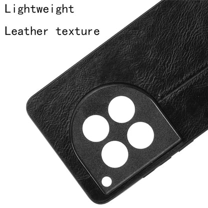 For OnePlus 12 5G Phone Cover Cowhide Texture Stitching Line Anti-fall Back Case