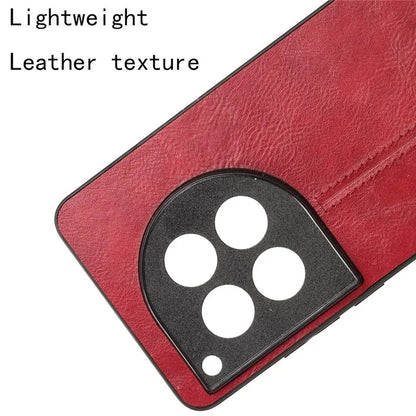For OnePlus 12 5G Phone Cover Cowhide Texture Stitching Line Anti-fall Back Case