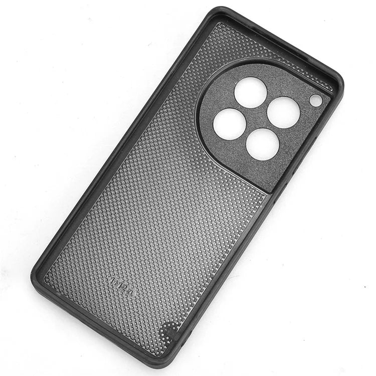 For OnePlus 12 5G Phone Cover Cowhide Texture Stitching Line Anti-fall Back Case