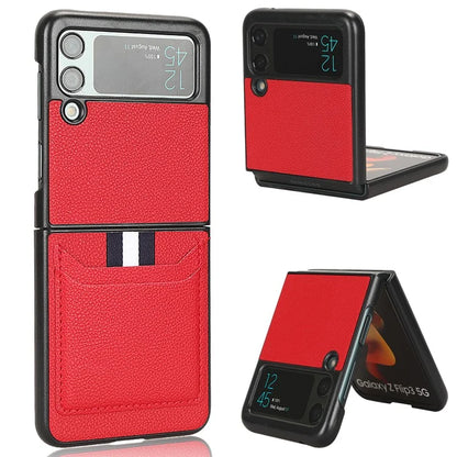 For Samsung Galaxy Z Flip3 5G Case PU Leather Card Holder Phone Back Cover