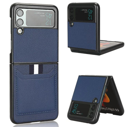 For Samsung Galaxy Z Flip3 5G Case PU Leather Card Holder Phone Back Cover