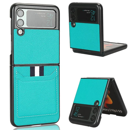 For Samsung Galaxy Z Flip3 5G Case PU Leather Card Holder Phone Back Cover