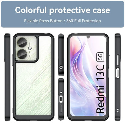 For Xiaomi Redmi 13C 4G / 13C 5G / 13R 5G / Poco C65 4G Hybrid Case TPU+Acrylic Phone Back Cover