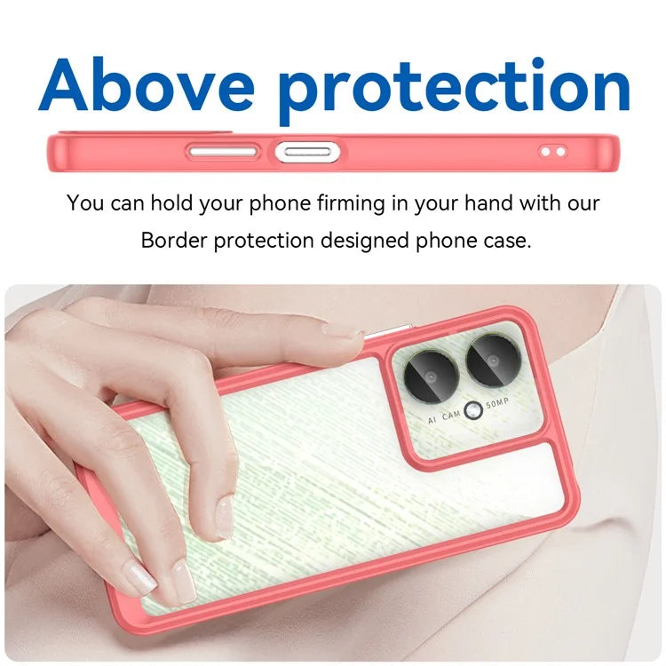 For Xiaomi Redmi 13C 4G / 13C 5G / 13R 5G / Poco C65 4G Hybrid Case TPU+Acrylic Phone Back Cover