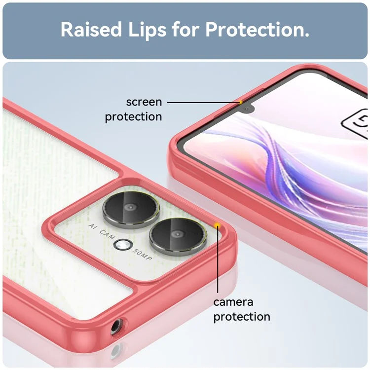 For Xiaomi Redmi 13C 4G / 13C 5G / 13R 5G / Poco C65 4G Hybrid Case TPU+Acrylic Phone Back Cover