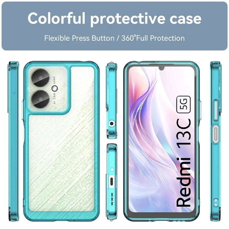 For Xiaomi Redmi 13C 4G / 13C 5G / 13R 5G / Poco C65 4G Hybrid Case TPU+Acrylic Phone Back Cover