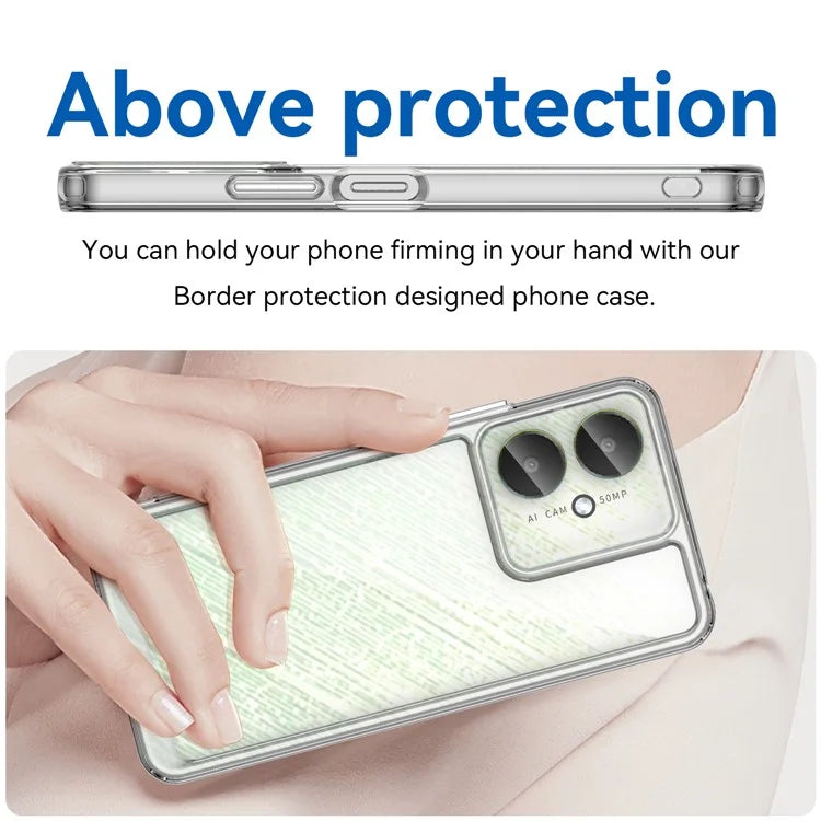 For Xiaomi Redmi 13C 4G / 13C 5G / 13R 5G / Poco C65 4G Hybrid Case TPU+Acrylic Phone Back Cover