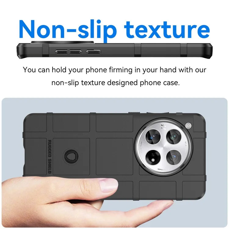 For OnePlus 12 5G Case Anti-Scratch Square Grid TPU Shell Phone Cover