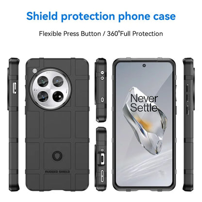 For OnePlus 12 5G Case Anti-Scratch Square Grid TPU Shell Phone Cover