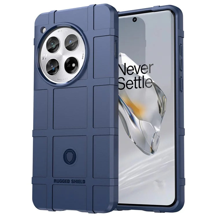 For OnePlus 12 5G Case Anti-Scratch Square Grid TPU Shell Phone Cover