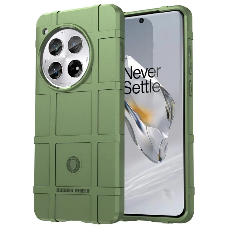For OnePlus 12 5G Case Anti-Scratch Square Grid TPU Shell Phone Cover
