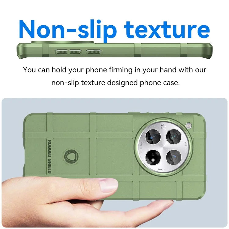 For OnePlus 12 5G Case Anti-Scratch Square Grid TPU Shell Phone Cover