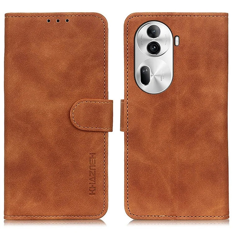 KHAZNEH For Oppo Reno11 Pro 5G (Global) / Reno11 (China) 5G Case Retro PU Leather Phone Wallet Cover