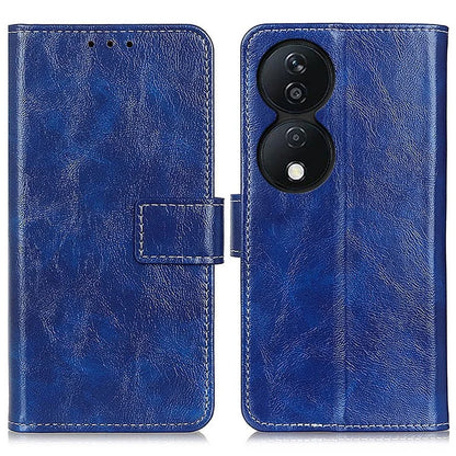 For Honor X7b 4G Wallet Case Retro Crazy Horse Texture Smart Phone Cover