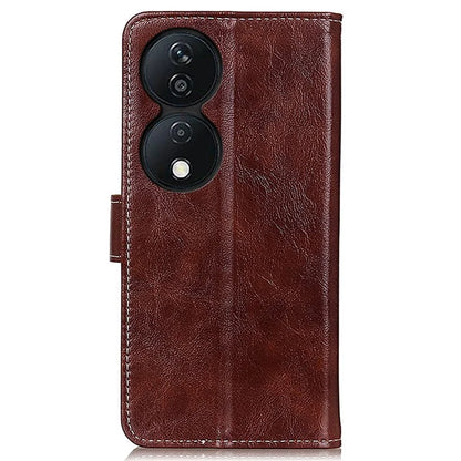 For Honor X7b 4G Wallet Case Retro Crazy Horse Texture Smart Phone Cover