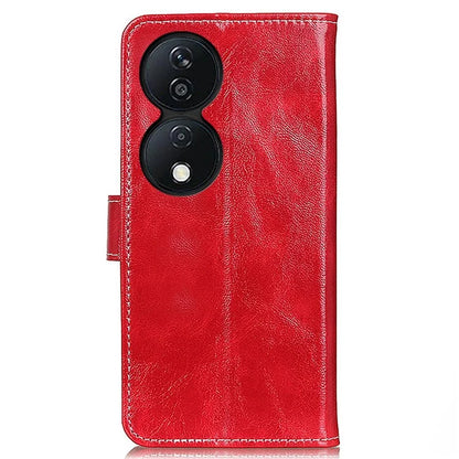 For Honor X7b 4G Wallet Case Retro Crazy Horse Texture Smart Phone Cover