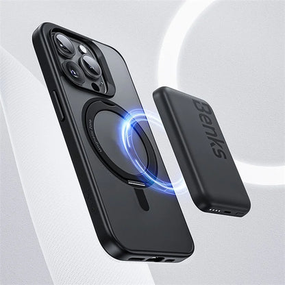 BENKS For iPhone 15 Pro Max Magnetic Case Rotary Kickstand Phone Cover