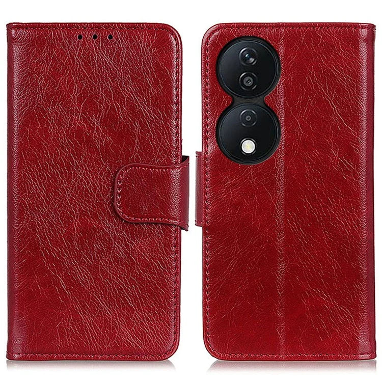 For Honor X7b 4G/Play 50 Plus 5G Wallet Case Nappa Texture Split Leather Phone Cover