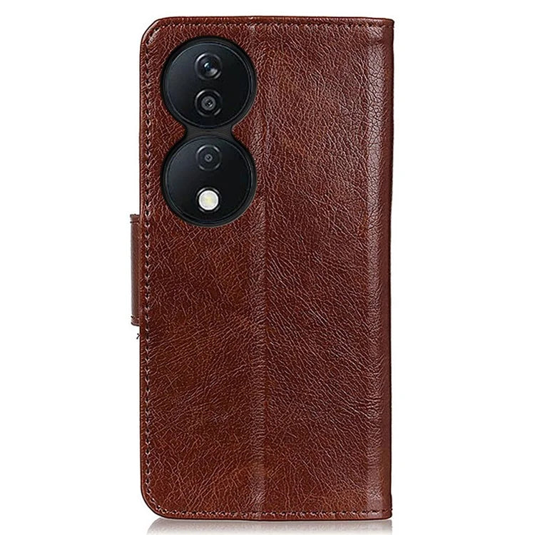For Honor X7b 4G / Play 50 Plus 5G Wallet Case Nappa Texture Split Leather Phone Cover