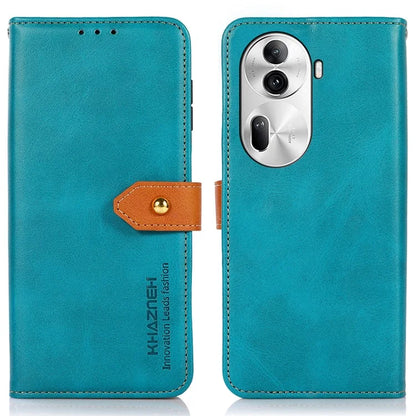 KHAZNEH For Oppo Reno11 Pro 5G (Global) / Reno11 (China) 5G Magnetic Case Golden Buckle PU Leather+TPU Phone Shell