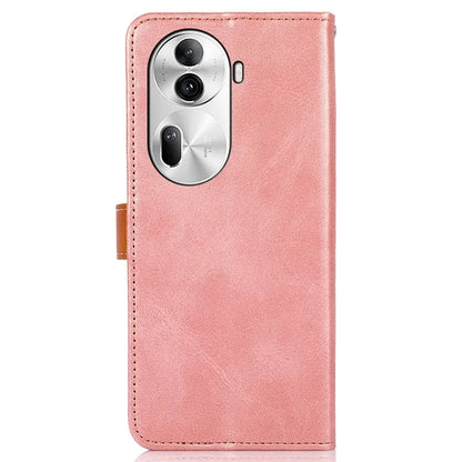 KHAZNEH For Oppo Reno11 Pro 5G (Global) / Reno11 (China) 5G Magnetic Case Golden Buckle PU Leather+TPU Phone Shell
