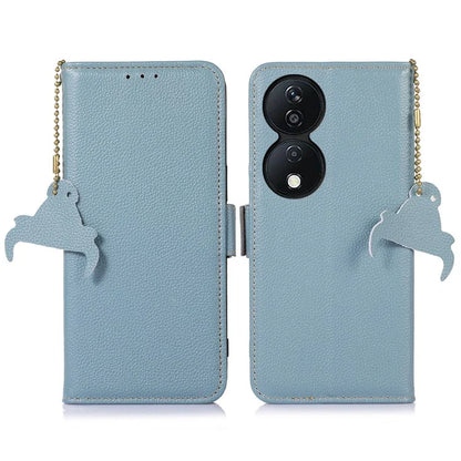 For Honor X7b 4G / Play 50 Plus 5G Genuine Cow Leather Case RFID Blocking Wallet