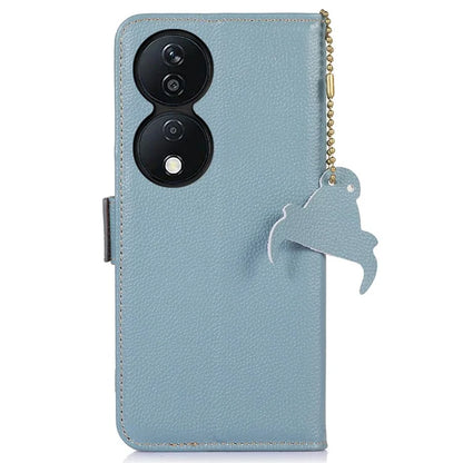 For Honor X7b 4G / Play 50 Plus 5G Genuine Cow Leather Case RFID Blocking Wallet