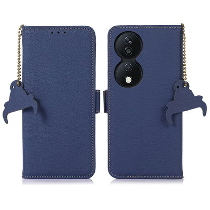For Honor X7b 4G / Play 50 Plus 5G Genuine Cow Leather Case RFID Blocking Wallet