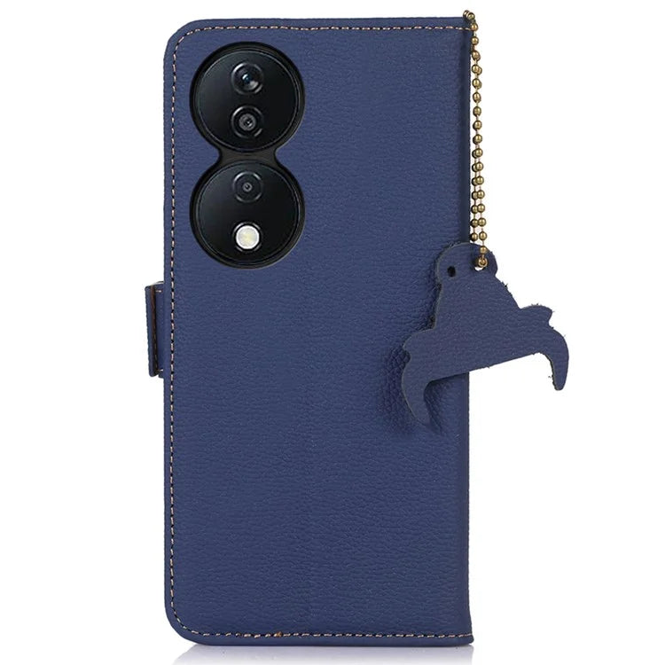 For Honor X7b 4G / Play 50 Plus 5G Genuine Cow Leather Case RFID Blocking Wallet