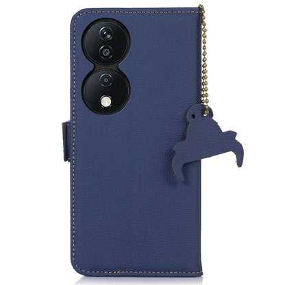 For Honor X7b 4G / Play 50 Plus 5G Genuine Cow Leather Case RFID Blocking Wallet