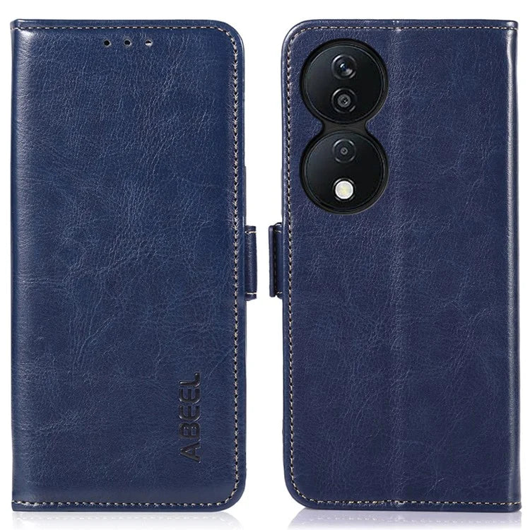 ABEEL For Honor X7b 4G / Play 50 Plus 5G Case PU Leather Crazy Horse Texture Wallet Cover