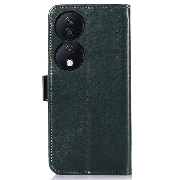 ABEEL For Honor X7b 4G / Play 50 Plus 5G Case PU Leather Crazy Horse Texture Wallet Cover