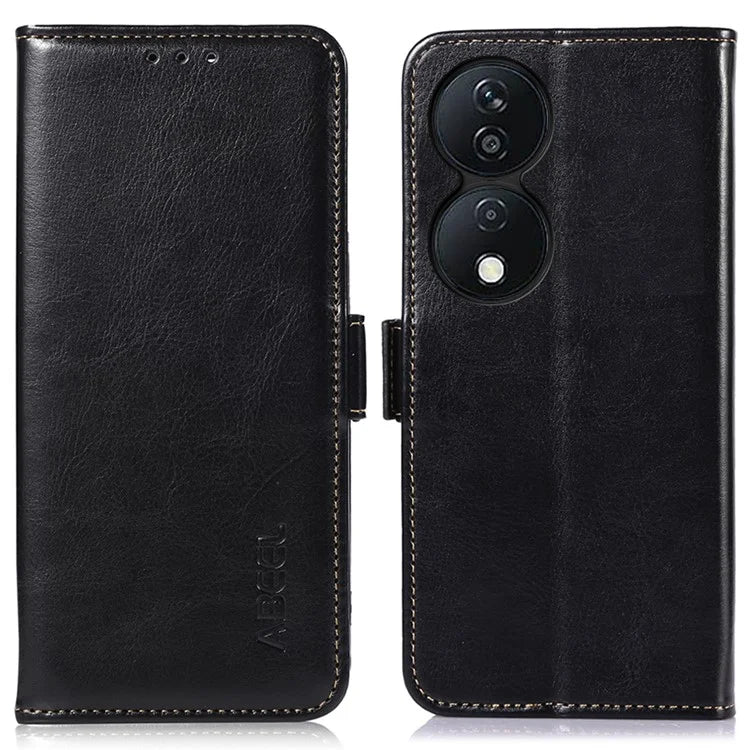 ABEEL For Honor X7b 4G / Play 50 Plus 5G Case PU Leather Crazy Horse Texture Wallet Cover