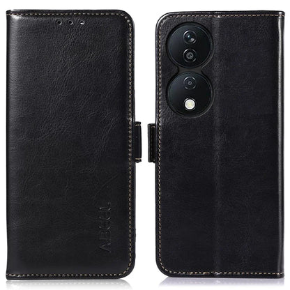 ABEEL For Honor X7b 4G / Play 50 Plus 5G Case PU Leather Crazy Horse Texture Wallet Cover