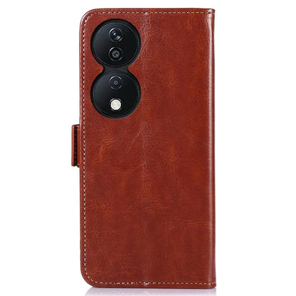 ABEEL For Honor X7b 4G / Play 50 Plus 5G Case PU Leather Crazy Horse Texture Wallet Cover