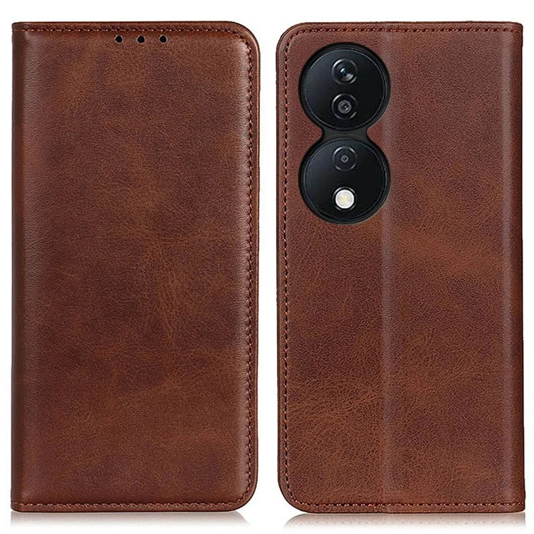 For Honor X7b 4G / Play 50 Plus 5G Split Leather Case Wallet Cover Magnetic Closing