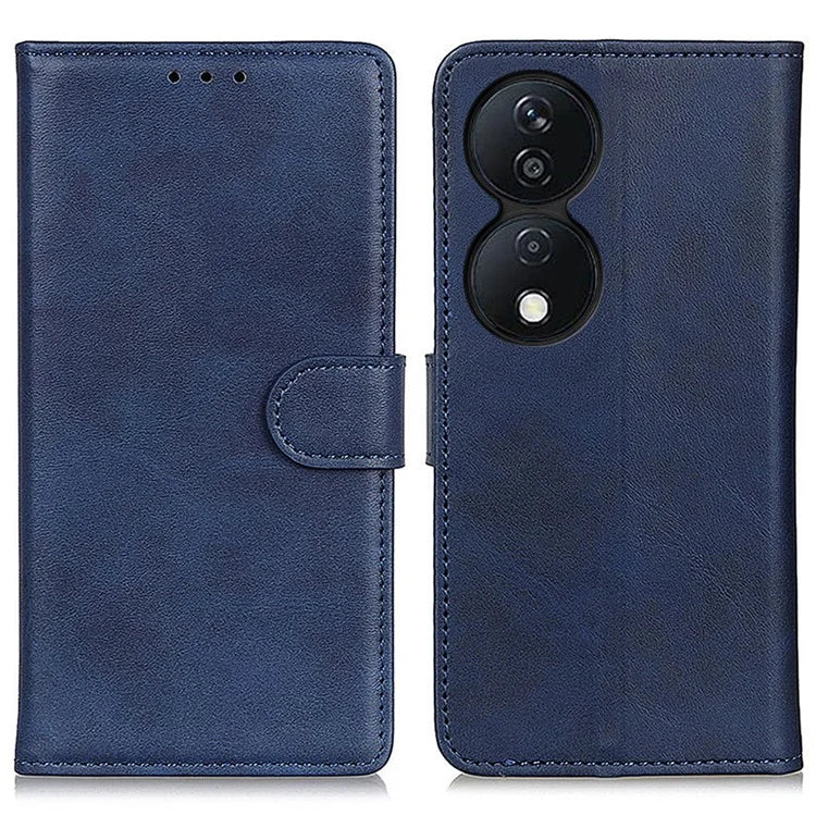 For Honor X7b 4G / Play 50 Plus 5G Leather Case with Wallet Stand Cowhide Texture