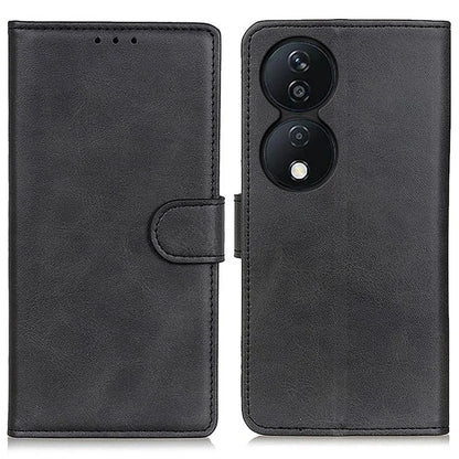 For Honor X7b 4G / Play 50 Plus 5G Leather Case with Wallet Stand Cowhide Texture