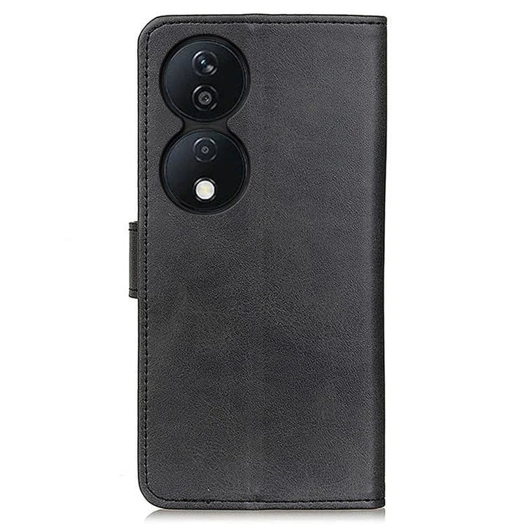 For Honor X7b 4G / Play 50 Plus 5G Leather Case with Wallet Stand Cowhide Texture