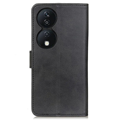 For Honor X7b 4G / Play 50 Plus 5G Leather Case with Wallet Stand Cowhide Texture